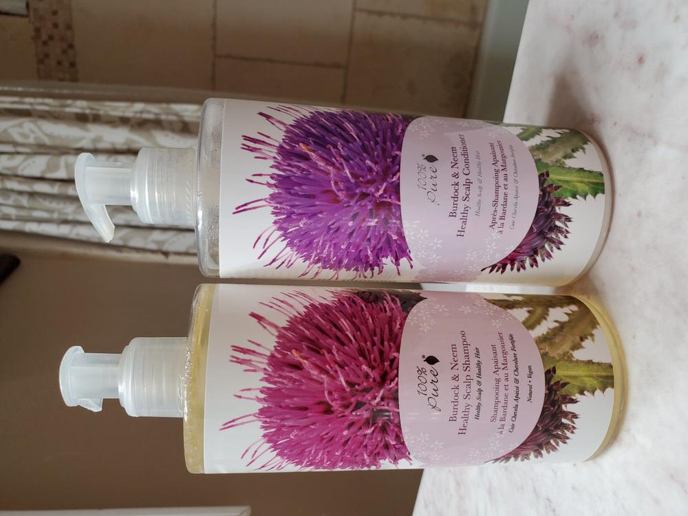 Burdock & Neem Healthy Scalp Shampoo 13 oz - Customer Photo From Amber .
